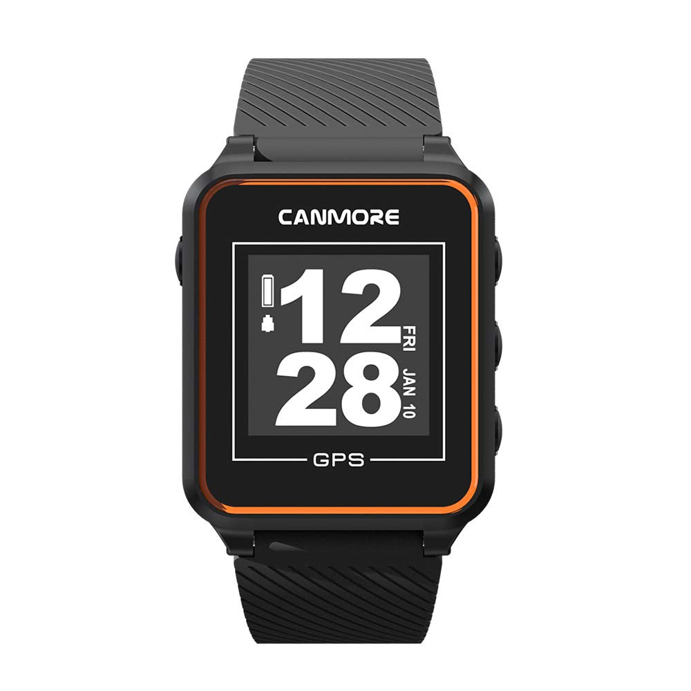 CANMORE TW353 Golf GPS Watch for Men and Women, High Contrast LCD Display, Free Update Over 40,000 Preloaded Courses Worldwide, Lightweight Essential Golf Accessory for Golfers, Orange