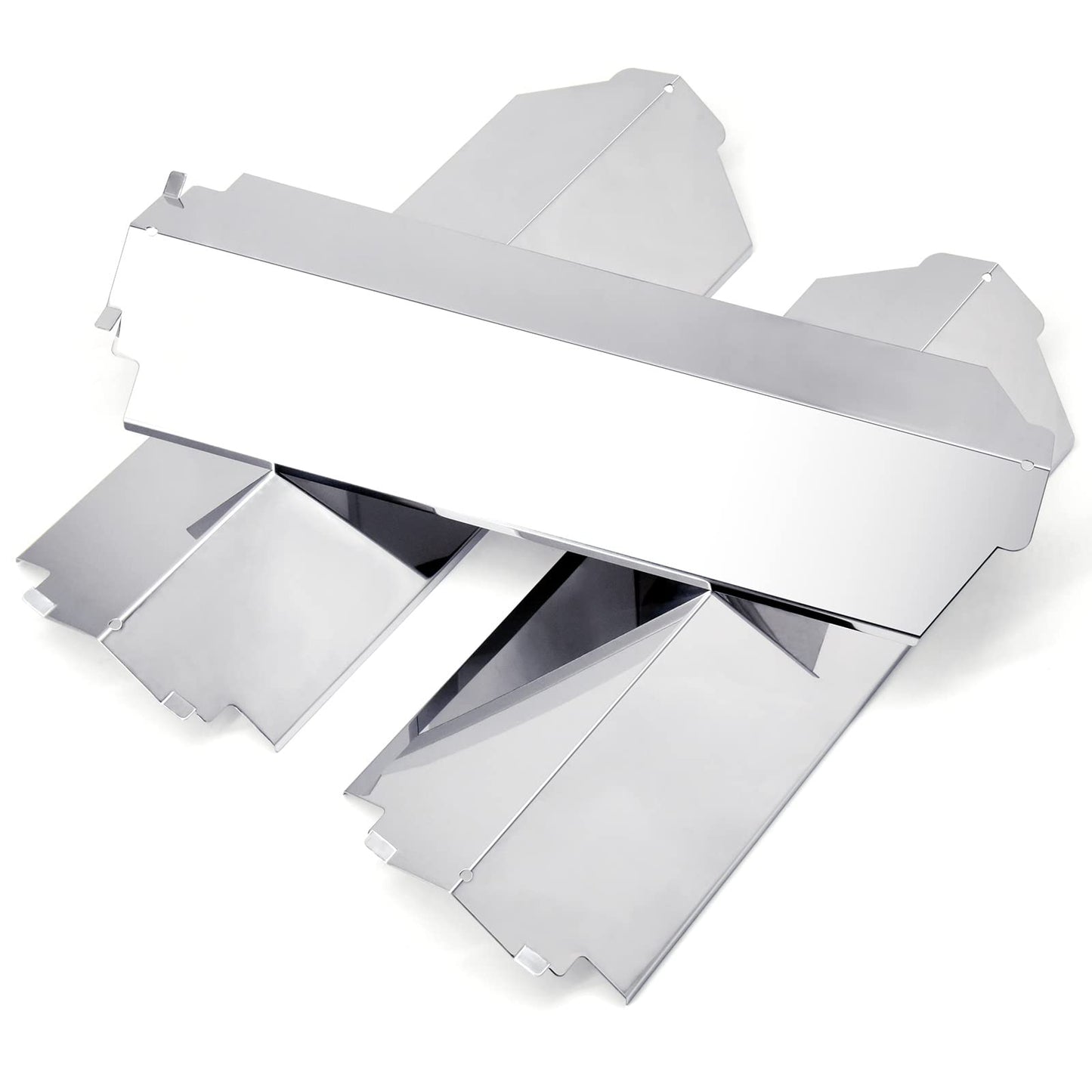 Criditpid BBQ Heat Plate Shields Replacement for Centro G50211, G50212 Grill Models, Stainless Steel Gas Grill Heat Shield Burner Cover Flame Deflector, 16 1/4 x 5 15/16 inch, 3-Pack