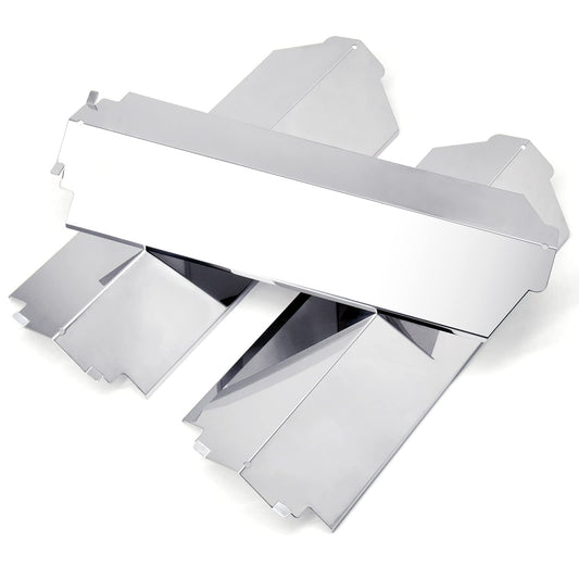 Criditpid BBQ Heat Plate Shields Replacement for Centro G50211, G50212 Grill Models, Stainless Steel Gas Grill Heat Shield Burner Cover Flame Deflector, 16 1/4 x 5 15/16 inch, 3-Pack