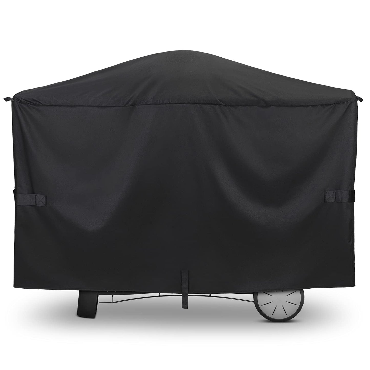 Unicook Grill Cover Compatible with Weber Q2000 Q300 Q3000 Q3200 Series with Cart, Compared to Weber 7112, Heavy Duty Waterproof Full Length BBQ Grill Cover 57 Inch, All Weather Protection, Black