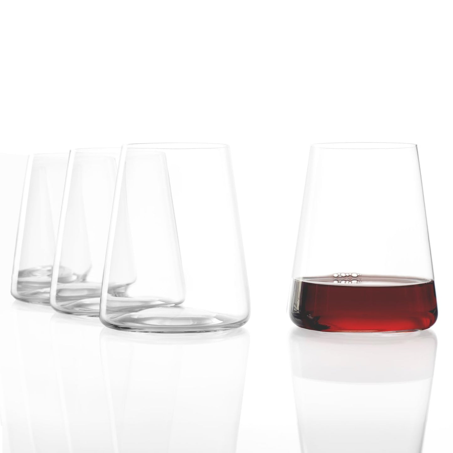 Stolzle Lausitz Power German Made Crystal Stemless Red Wine Glass, Set of 4