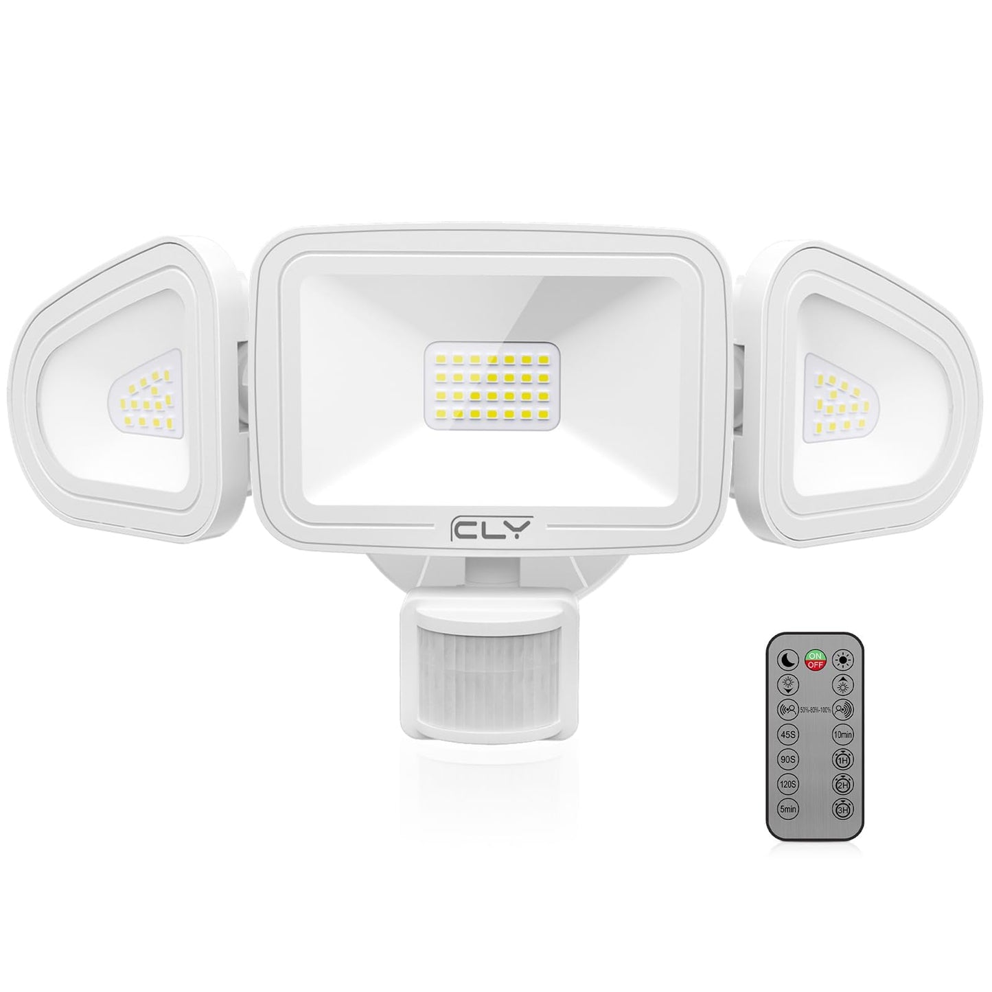CLY 42W LED Security Lights Motion Sensor Light Outdoor with Remote Control, 3600LM High Brightness 6500K Floodlight, IP66 Waterproof Outdoor PIR Motion Detected Sensor Lights for Garage Yard Porch