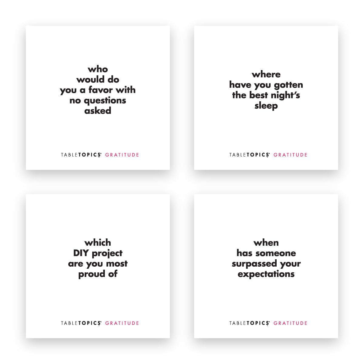 TableTopics Gratitude - 135 Gratitude Conversation Cards for Positive Table Talk with Family & Friends