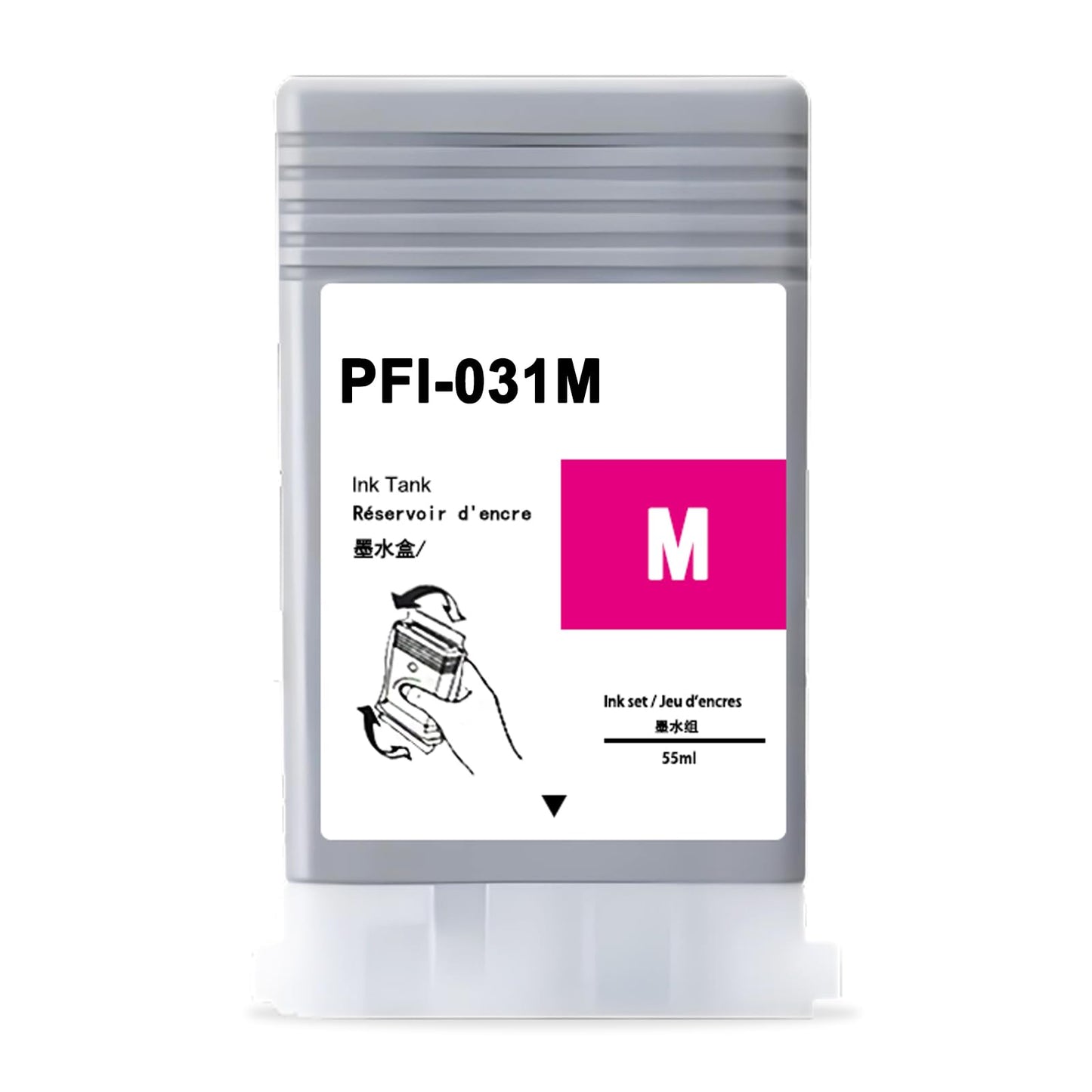 KSUMEI PFI-031 Ink Cartridge 55ml PFI-031M Magenta Ink Tank Compatible with Canon imagePROGRAF TA-20 TA-30 Printer 1-Pack