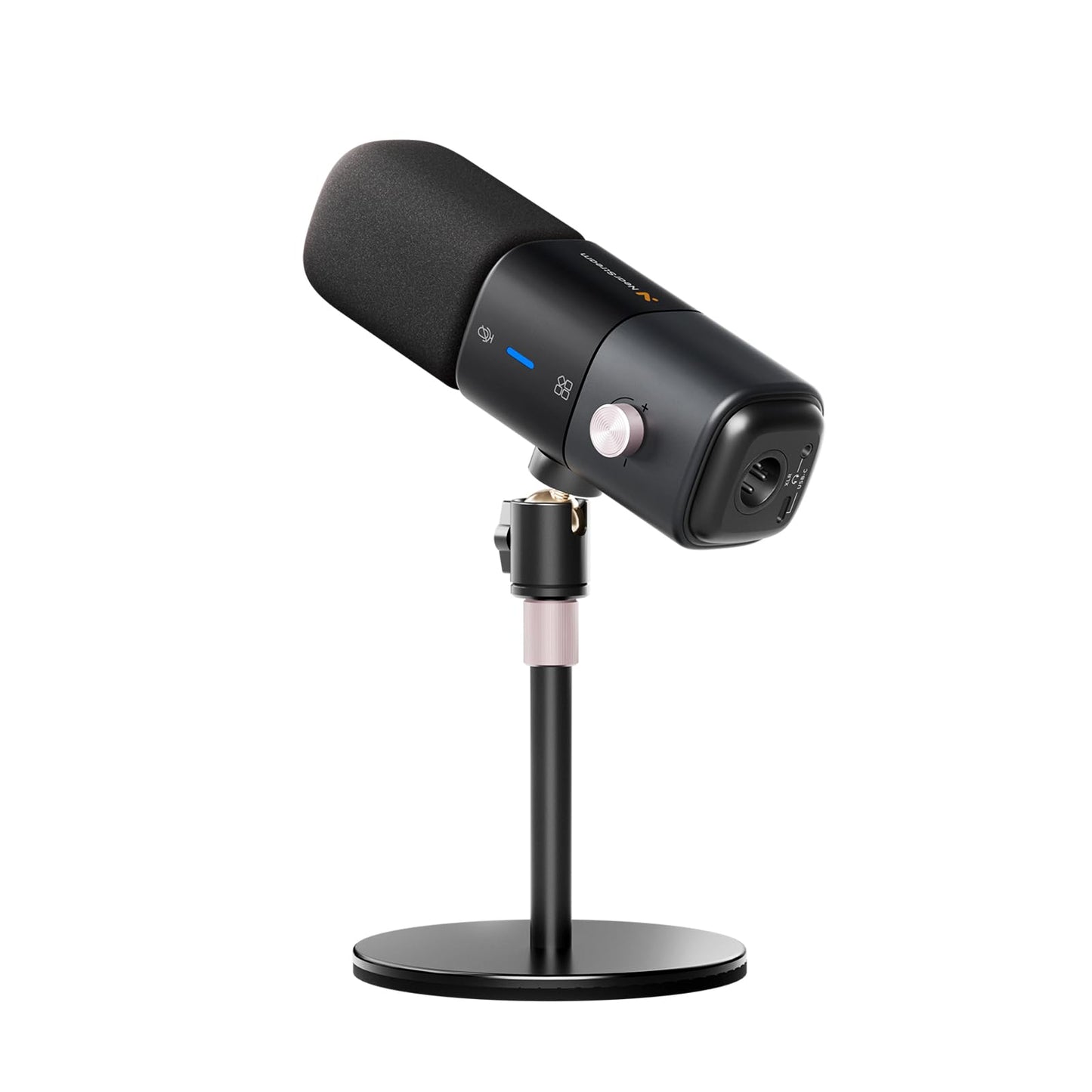 NearStream XLR/USB Dynamic Microphone with Noise Canceling/Volume Control/Headphone Jack/Mute, Podcast Microphone for PC/Audio Interface, Desktop Mic for Stream, Podcast, Music Record, Gaming (AM15X)