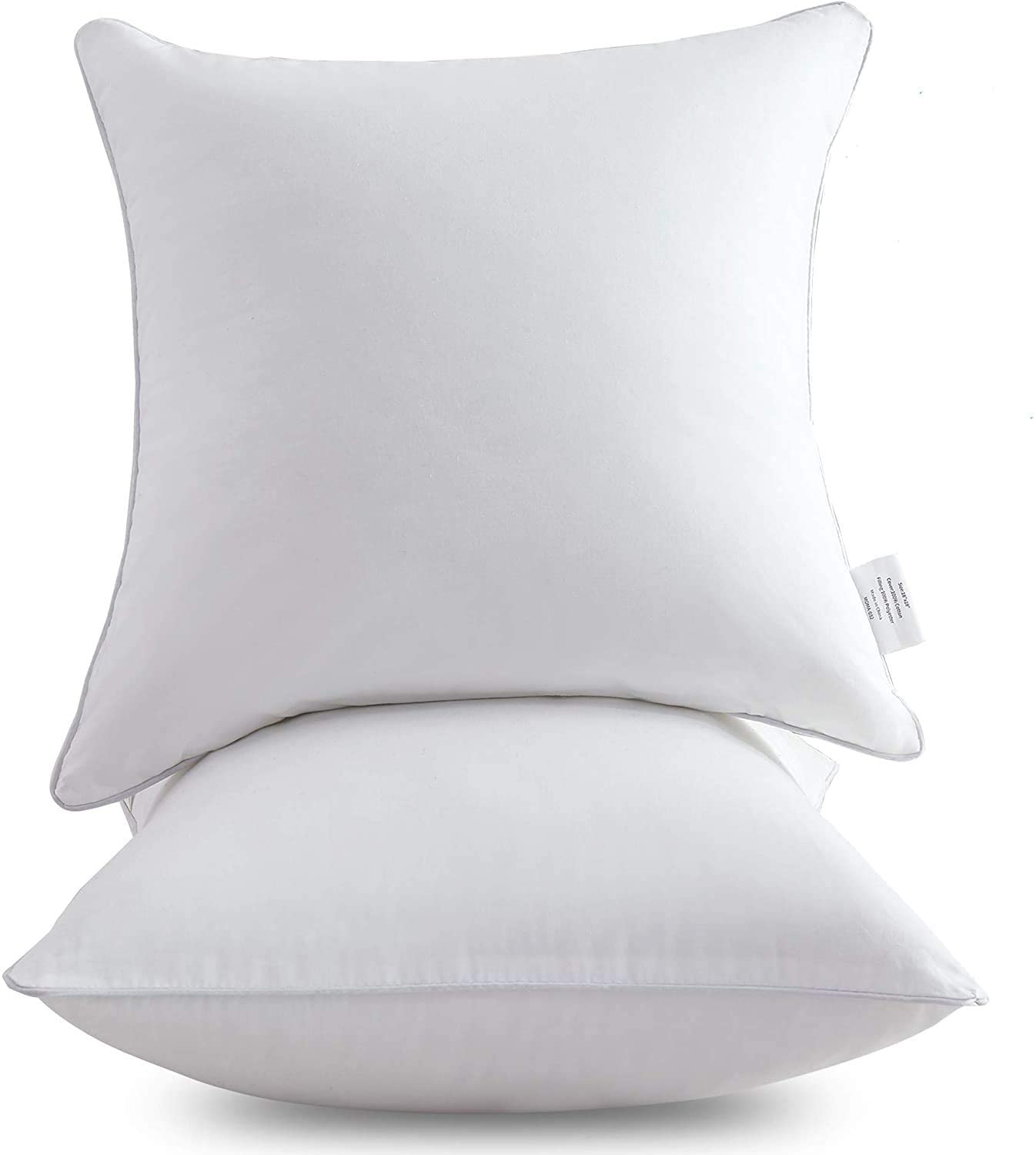 Oubonun 26 x 26 Pillow Inserts (Set of 2) - Throw Pillow Inserts with 100% Cotton Cover - 26 Inch Square Interior Sofa Pillow Inserts - Decorative Pillow Insert Pair - White Couch Pillow