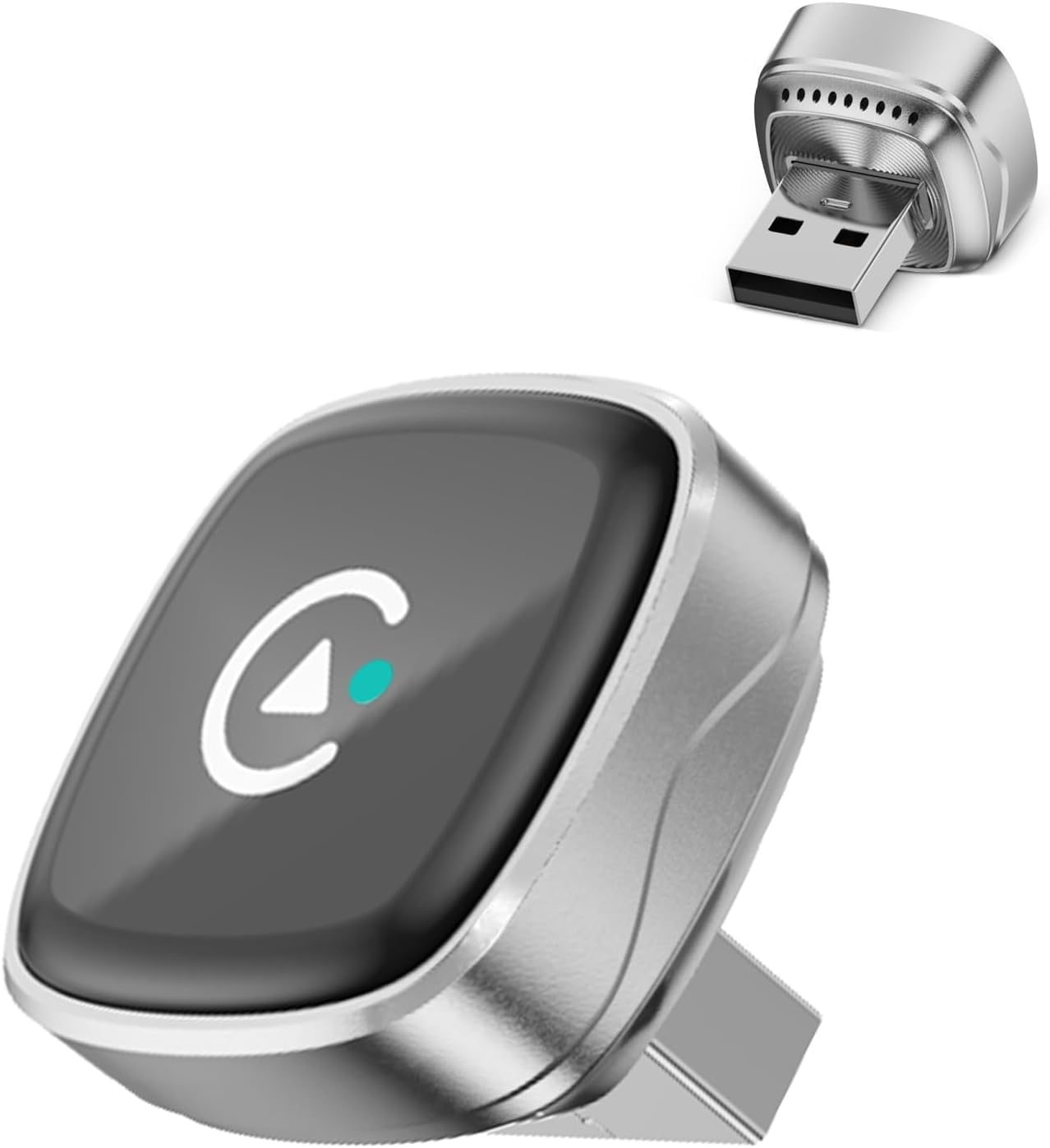 2026 Upgrade Ultra Mini CarPlay Wireless Adapter, Wireless Android Auto, 5.8 GHz WiFi, 3-5s Automatic Connection, USB-C/USB-A, Compatible with iOS10+, Android 10+, Stable & Liquid