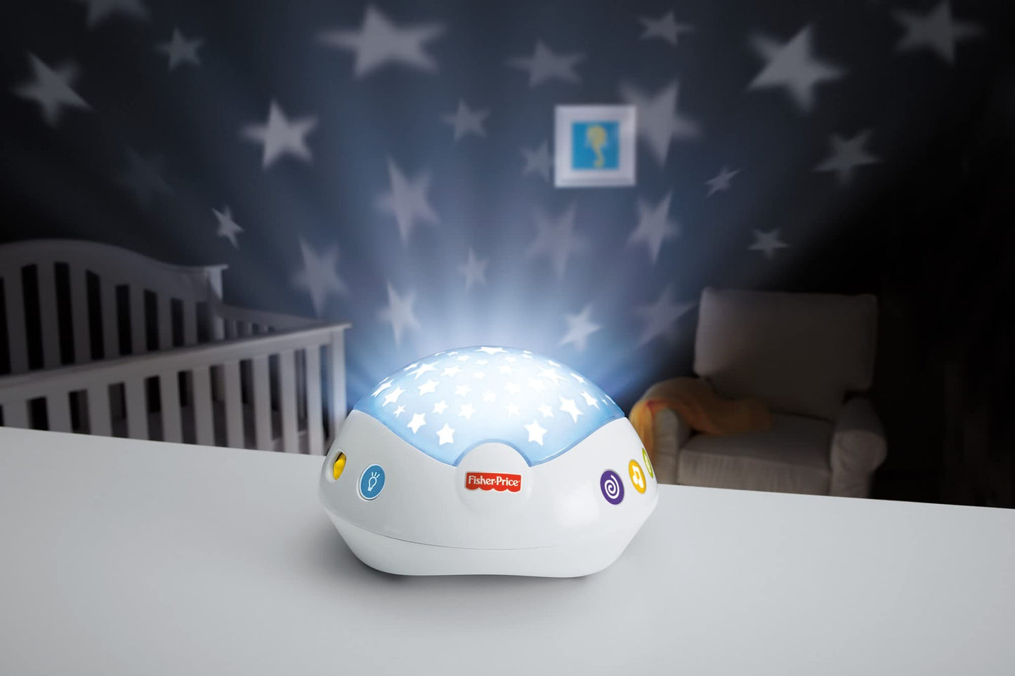 Fisher-Price Baby Crib Toy, 3-in-1 Projection Mobile, Butterfly Dreams Sound Machine with Light Projection for Newborn to Toddler