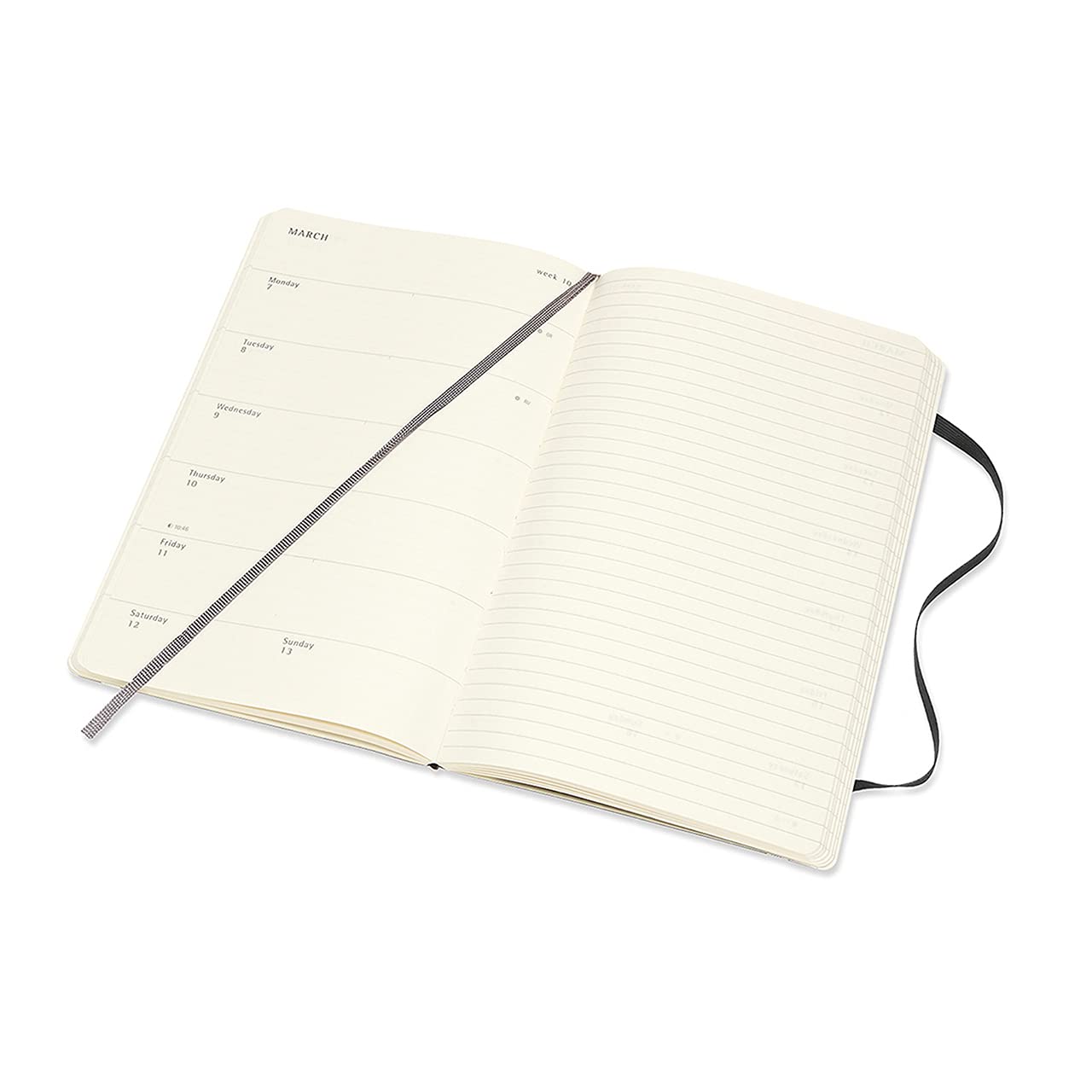 Moleskine Classic 18 Month 2021-2022 Weekly Planner, Soft Cover, Large (5" x 8.25"), Black