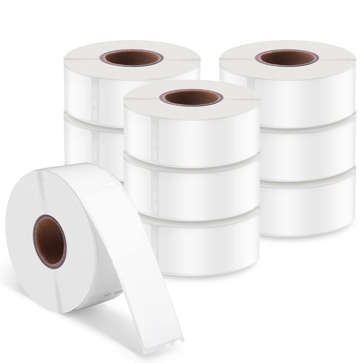 MarkDomain 30252 Compatible with DYMO 30252 1-1/8" x 3-1/2" (28 x 89 mm) Return Address Barcode Shipping Labels, Work with DYMO Label Writer 450, 450 Turbo, 4XL Label Printers, White, 10 Rolls of 350