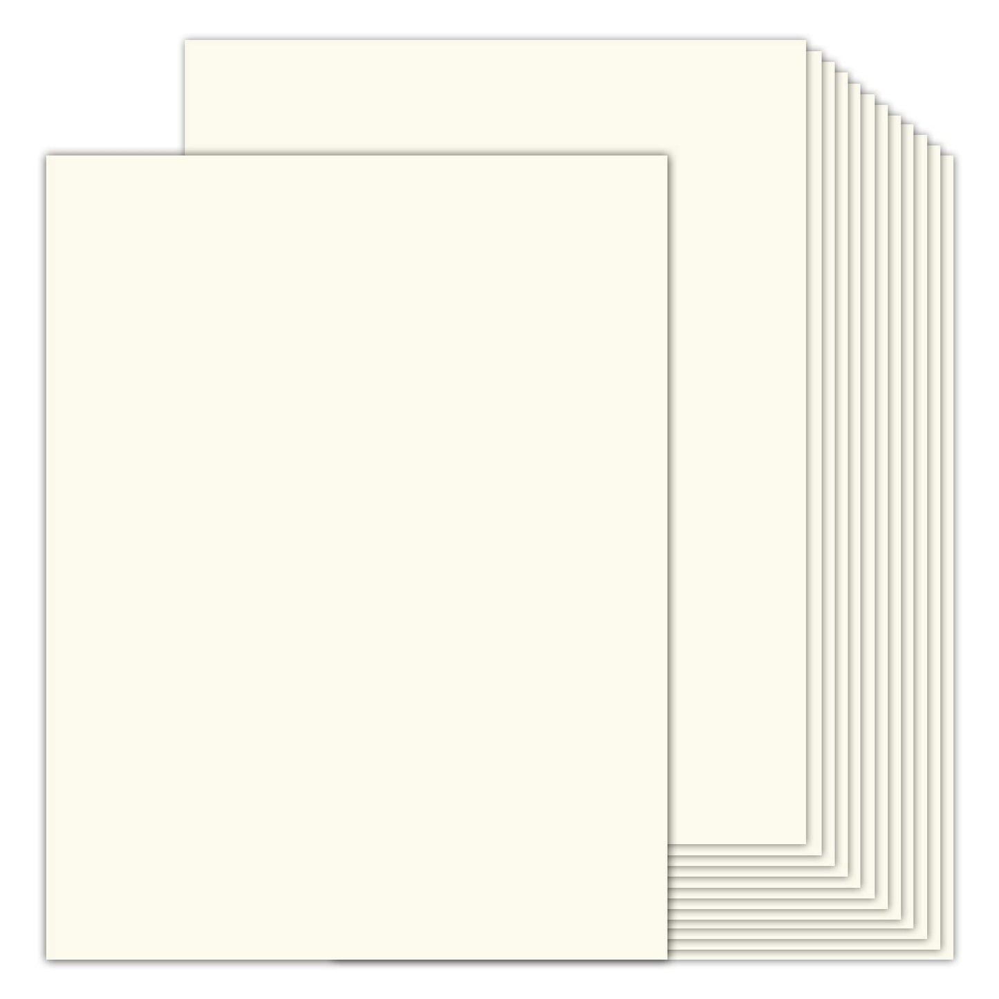 100 Sheets Cream Cardstock 8.5 x 11 Colored Paper, Goefun 80lb Card Stock Printer Paper for Cards Making, Office Printing, Certificate