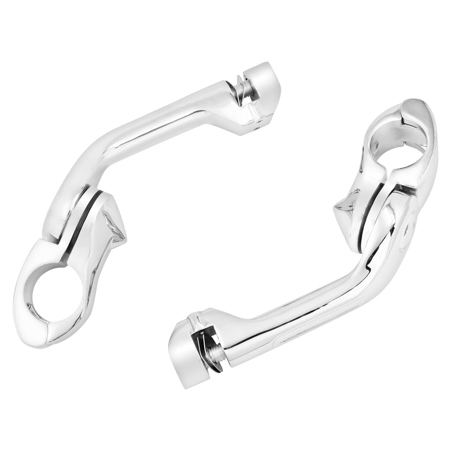 HCmotorku Motorcycle 32mm 1.25'' Long Angle Highway Pegs Mount Kit Fits For Harley Touring Road King Street Glide Electra Softail Dyna Sportster XL 883 1-1/4'' Engine Guards Chrome,HCUSPE013202