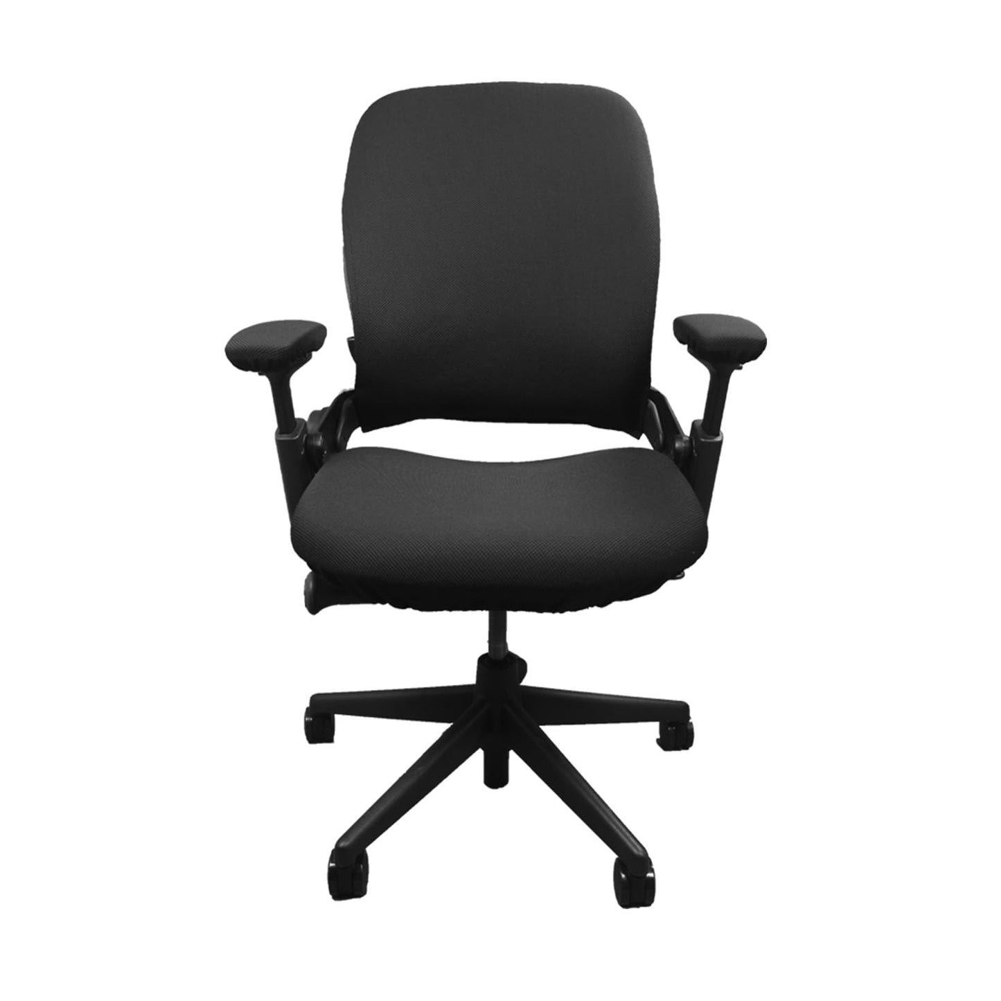 Yerinmeich 4-Piece Office Chair Seat Cover Set: Durable, Breathable, and Moisture-Wicking, Eco-Friendly Fabric. Compatible with steelcase leap V2 Classic and Reissue Office Chairs. (Black)