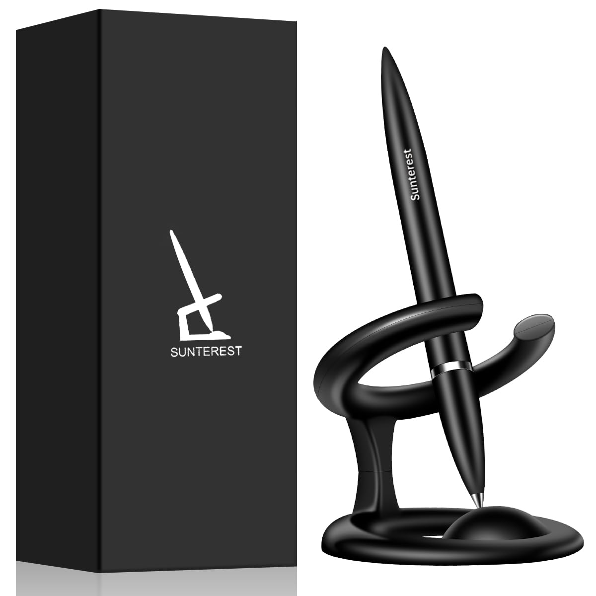 Magnetic Levitating Ballpoint Pen,Futuristic Luxury Floating Pen, Professional Executive Pen that Defies Gravity,Unique Gifts for Men & Women,Aesthetic Office Desk Decor,Cool Tech Gadgets(Black)