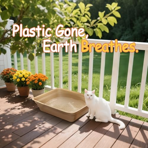 Disposable Litter Boxes for Cats Large: Recyclable 6-Pack Multi-Layer Leak-Proof Tray for Travel/Indoor Fits Most Jumbo Box as Liner
