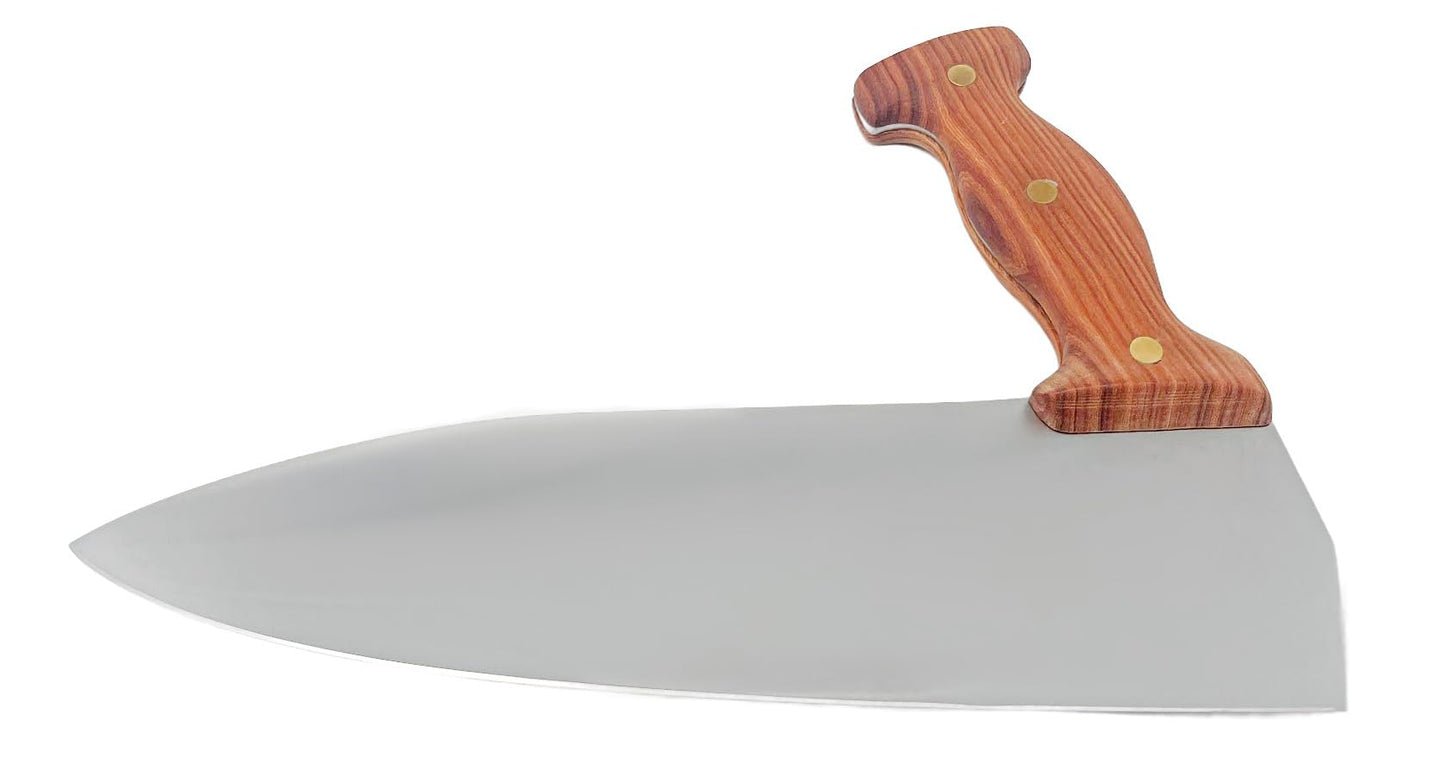 Wris Trait Professional Right Angle Chef Knife – 9.5” Heavy Duty, Weighted – Reduces Strain on Wrist for Arthritis, Carpal Tunnel - Full Tang