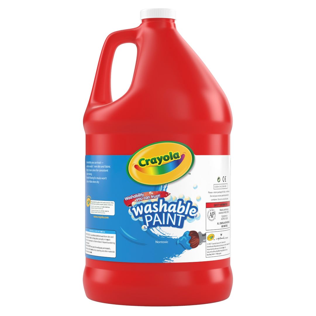 Crayola 54-2128-038 Washable Paint, Gallon Size, Red