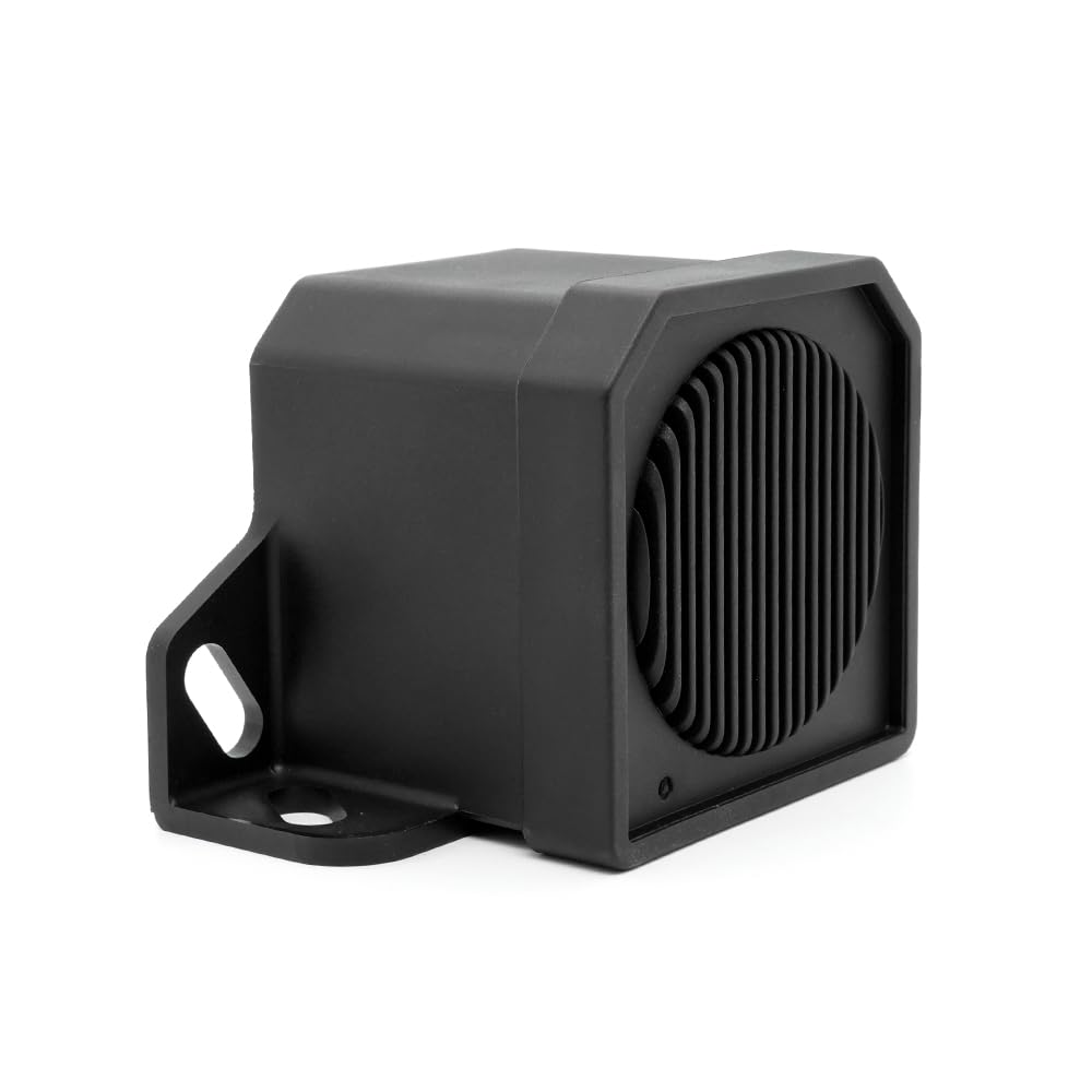 YUESONIC White Noise Reversing Alarm – Adjustable 85/90/95/100dB for Vehicle Safety (Black-1 PCS)