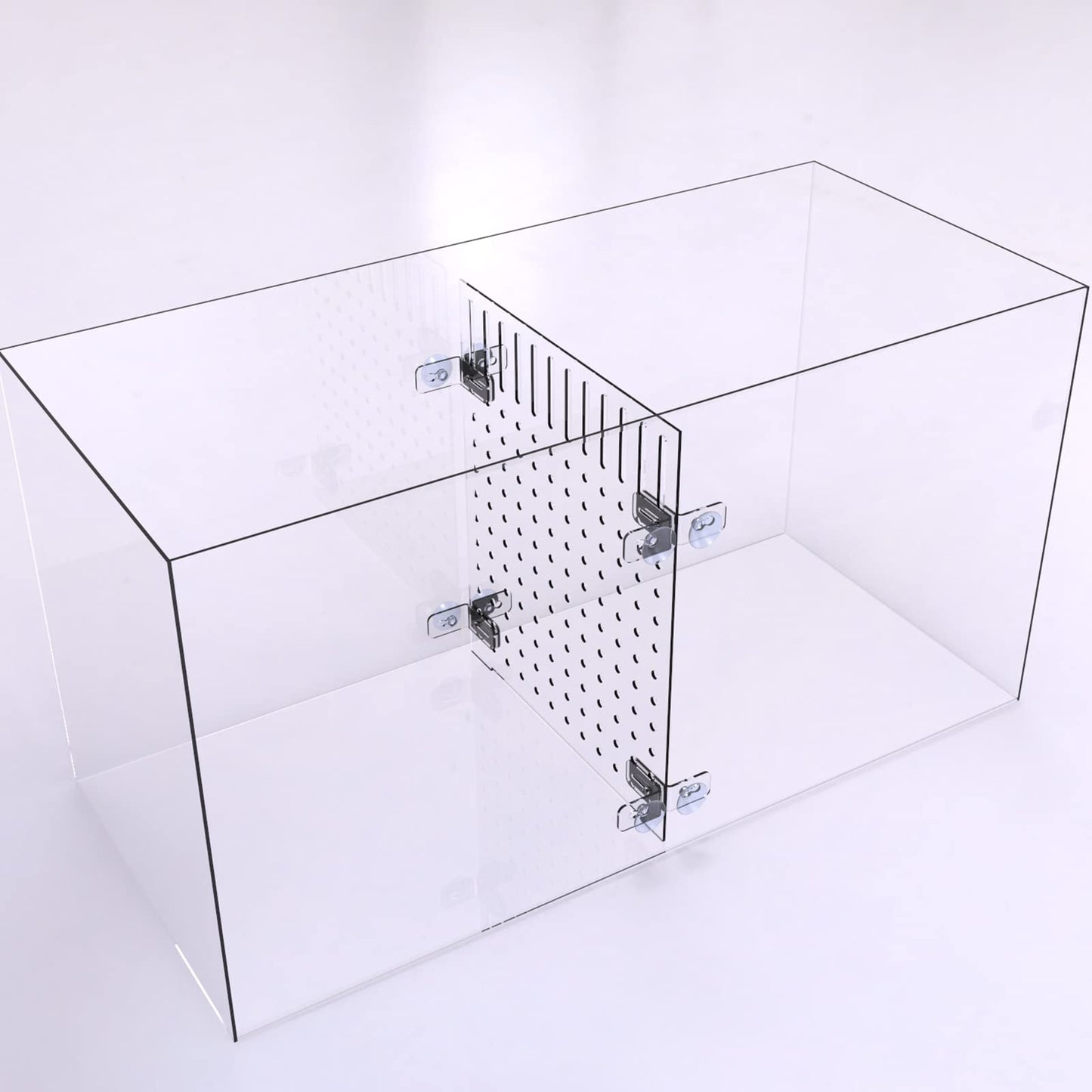 HingoFuni Aquarium Fish Tank Divider Acrylic Isolation Grid Board with Suction Cups Included Clear Fish Separator Transparent Plate Baffle Cover Blocking Fish Partition Net 30x40cm/11.81x15.74in