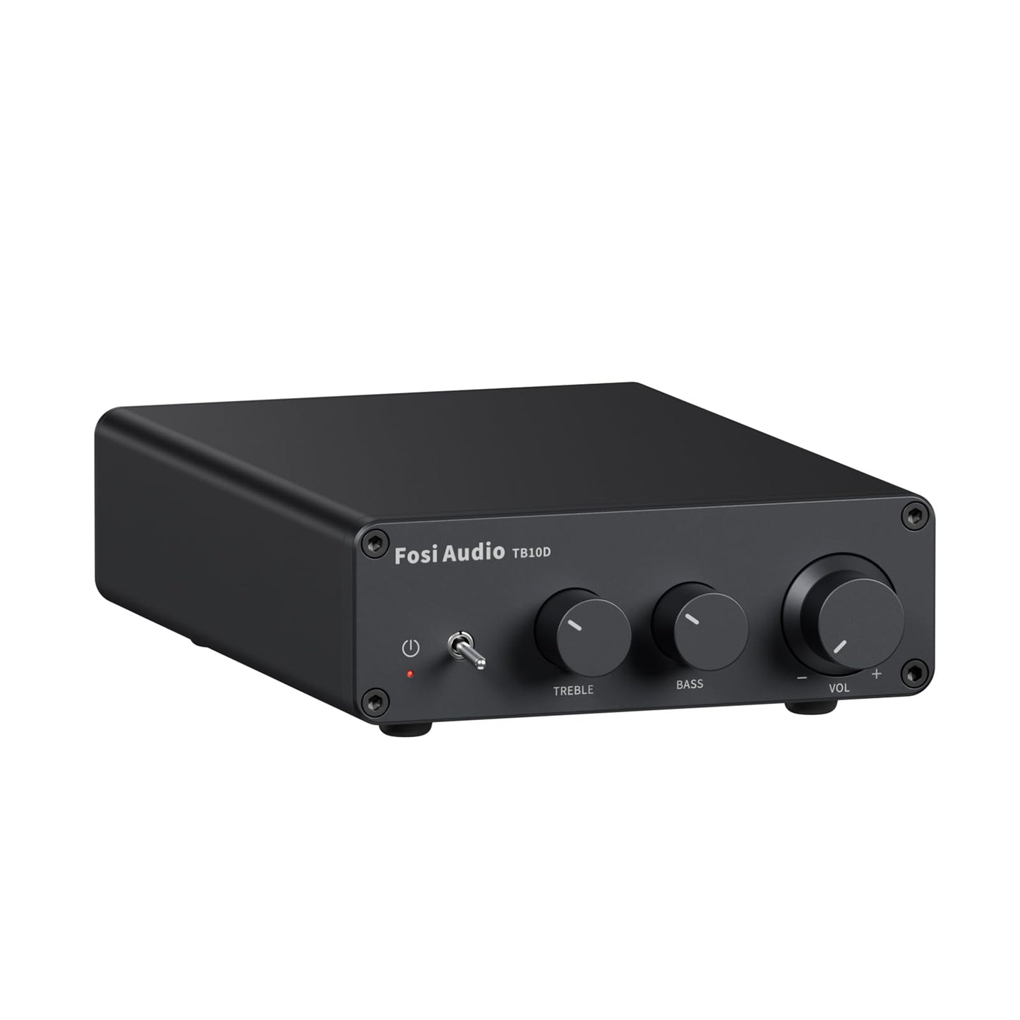 Fosi Audio TB10D 2 Channel Stereo Amplifier, Class D Mini Power Integrated Amplifiers 600W for Passive Speakers/Bass Shaker, Home Audio Component Desktop Amp Receiver TPA3255 with Bass Treble Control