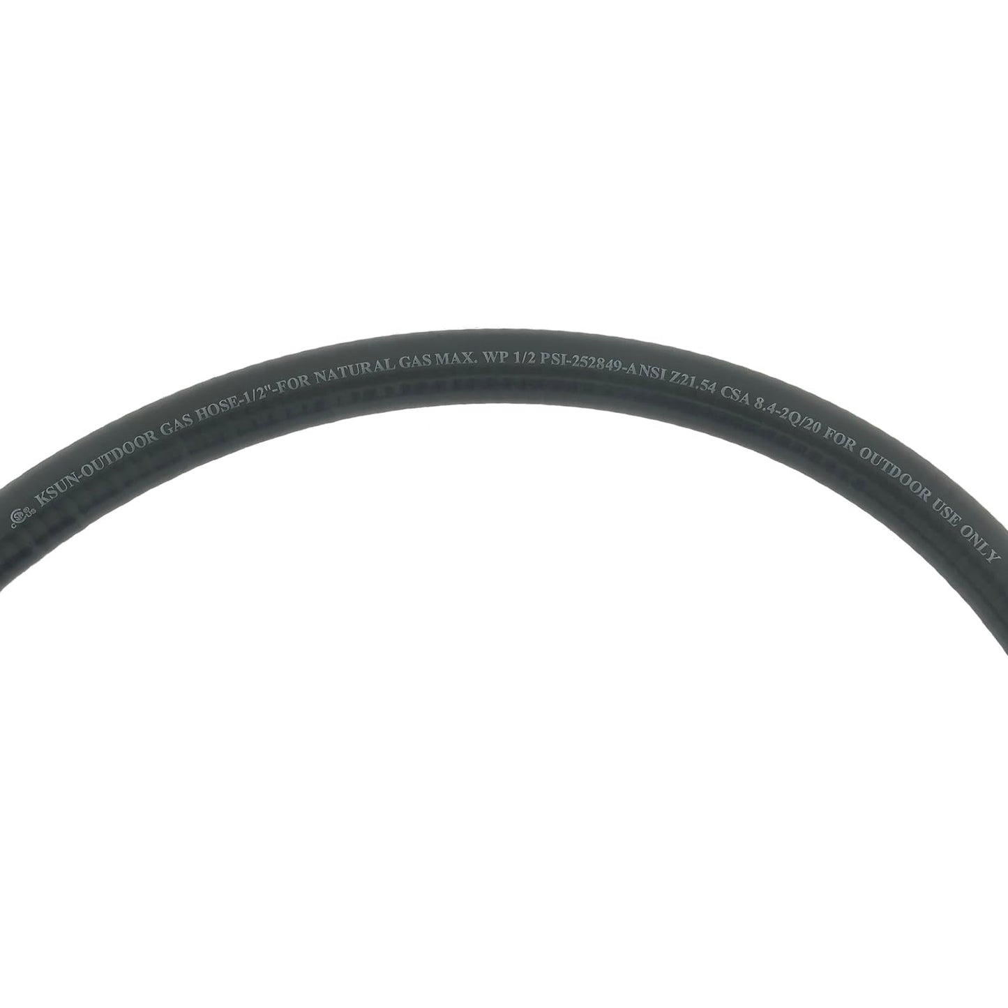 10 Feet 1/2" ID Natural Gas Hose with Quick Connect Fitting, Natural Gas Line for Grill, Pizza Oven, Heater and More Low Pressure Appliance - CSA Certified