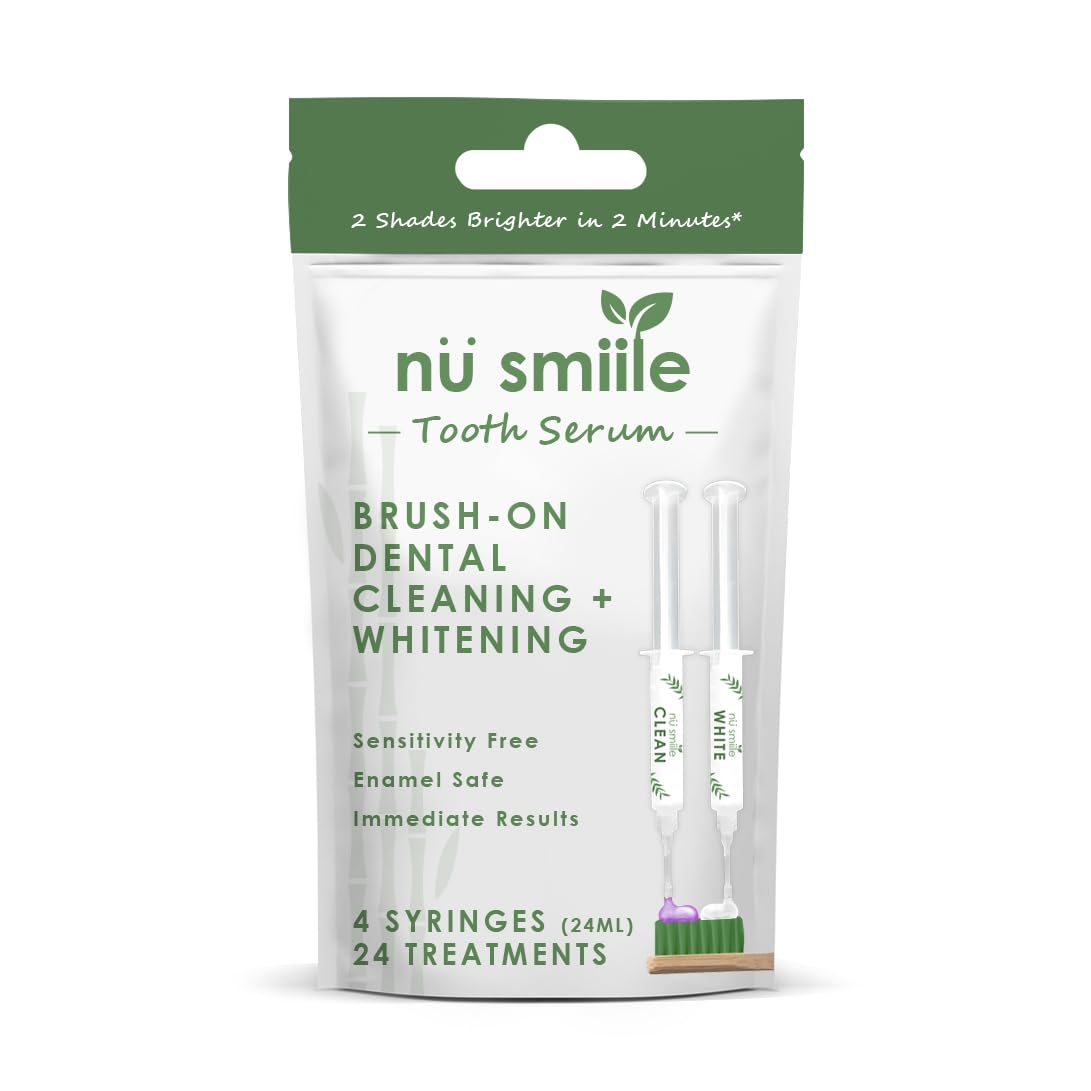 Cleaning and Whitening Tooth Serum by nu smiile - Brush-On Dental Cleaning and Whitening with Xyliprox Teeth Whitening Gel - Enamel Safe - 24 Treatments