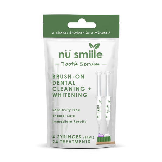 Cleaning and Whitening Tooth Serum by nu smiile - Brush-On Dental Cleaning and Whitening with Xyliprox Teeth Whitening Gel - Enamel Safe - 24 Treatments