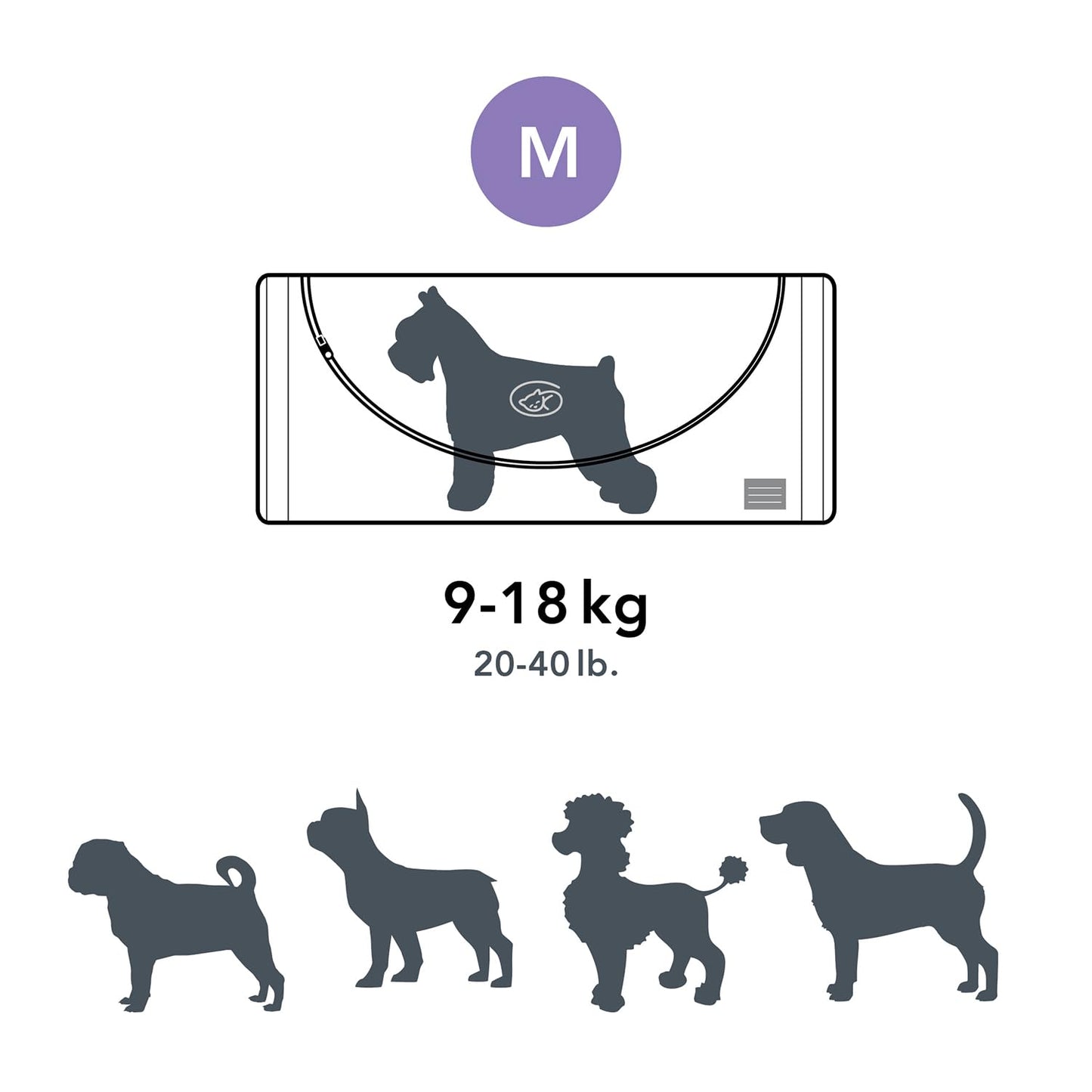 EUTHABAG® - Medium 9kg-18kg. A Beautiful, Customizable Cremation and Burial Kit Suitable for Medium Animals | Designed with Compassion. 9-18 kg. Dimensions 81 x 36 x 18 cm.