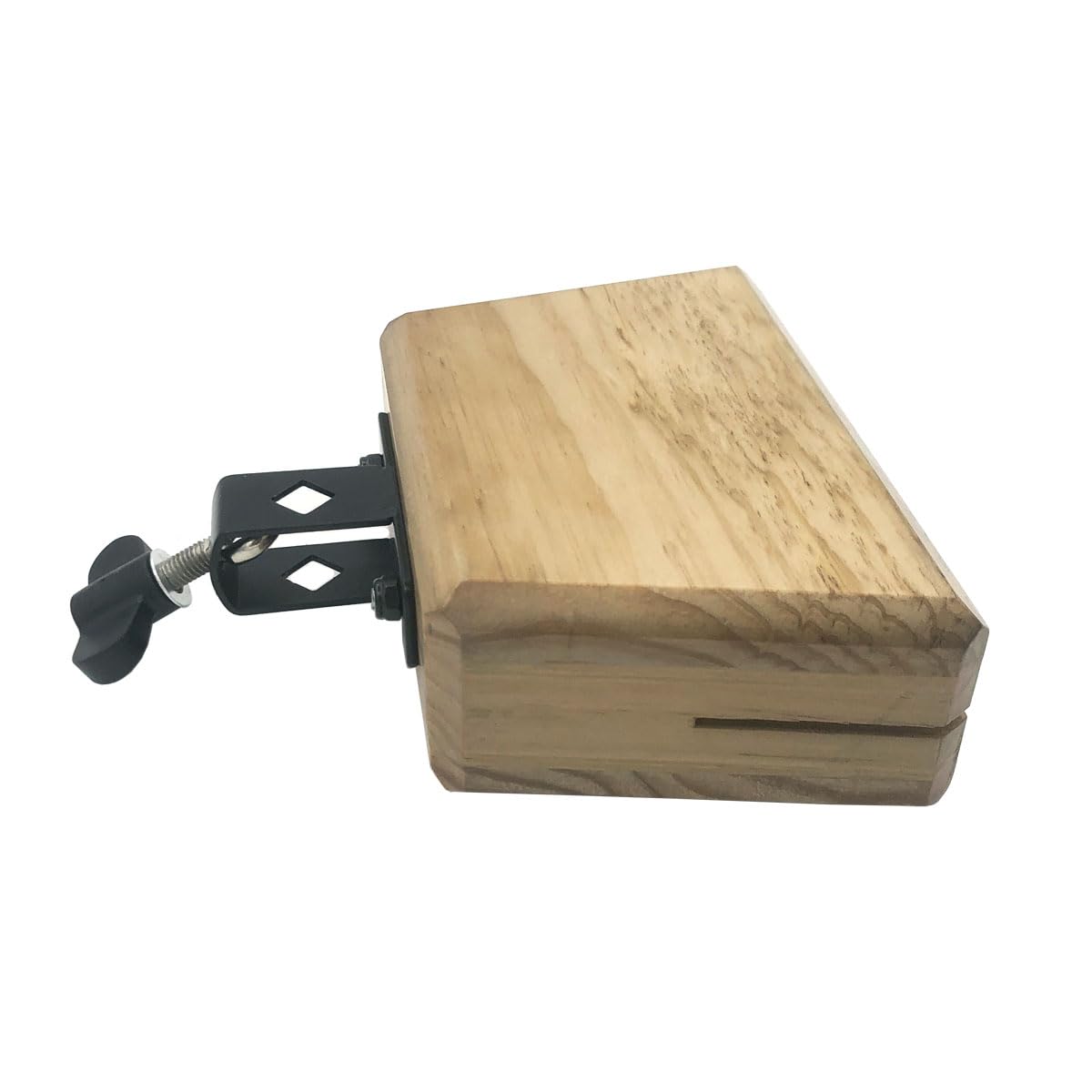 TUOREN Wood Block 6.9 Inch Wooden Jam Block Mountable Hand Percussion Drum Block Instrument for 3/8" Post Mount Drum Set Cymbal Stand Accessories
