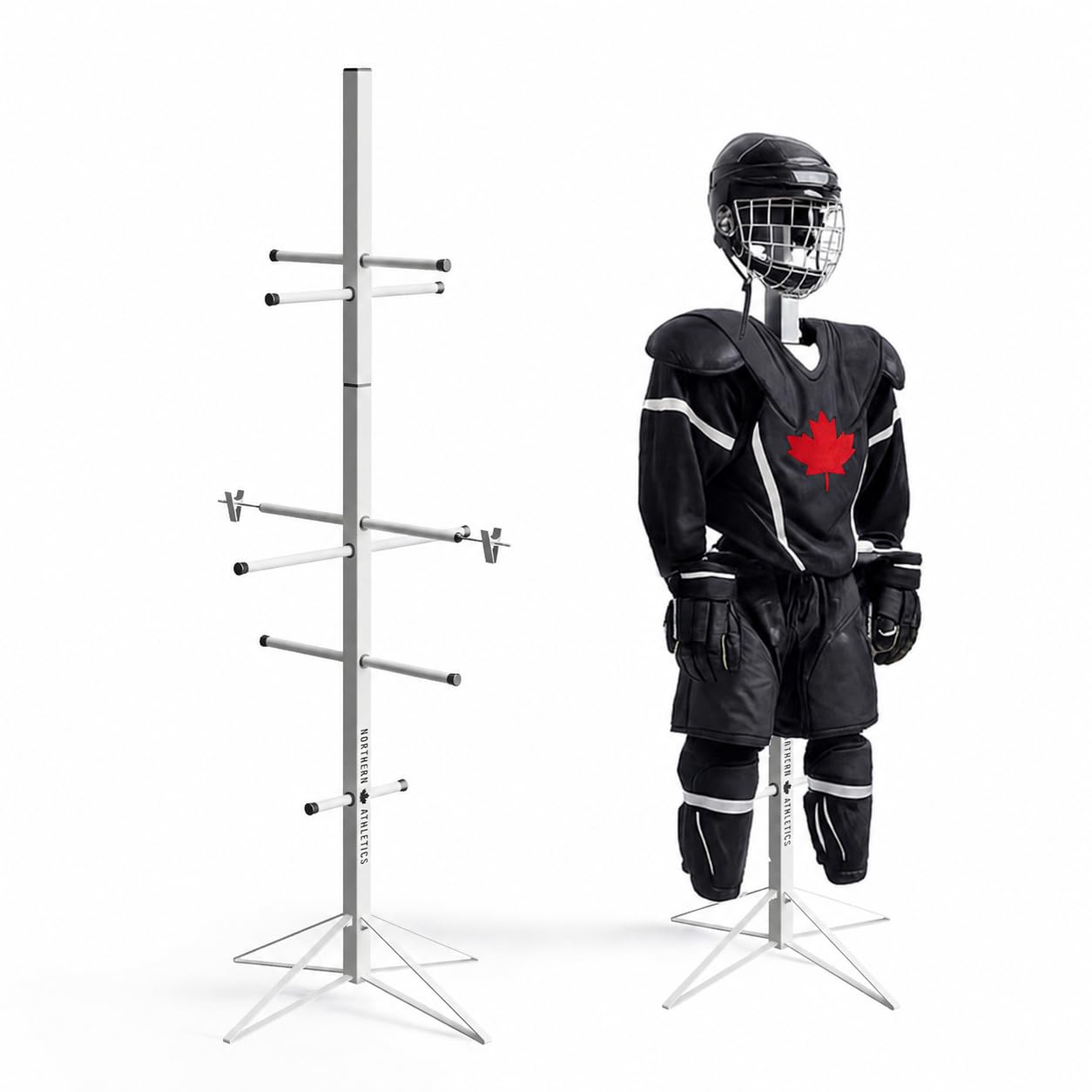 Northern Athletics - Hockey Equipment Drying Rack – Heavy Duty Sports Gear Garage Organizer for Hockey Pads, Gloves, Skates – Football Gear Drying Rack, Lacrosse, Baseball, Goalie Equipment Hanger