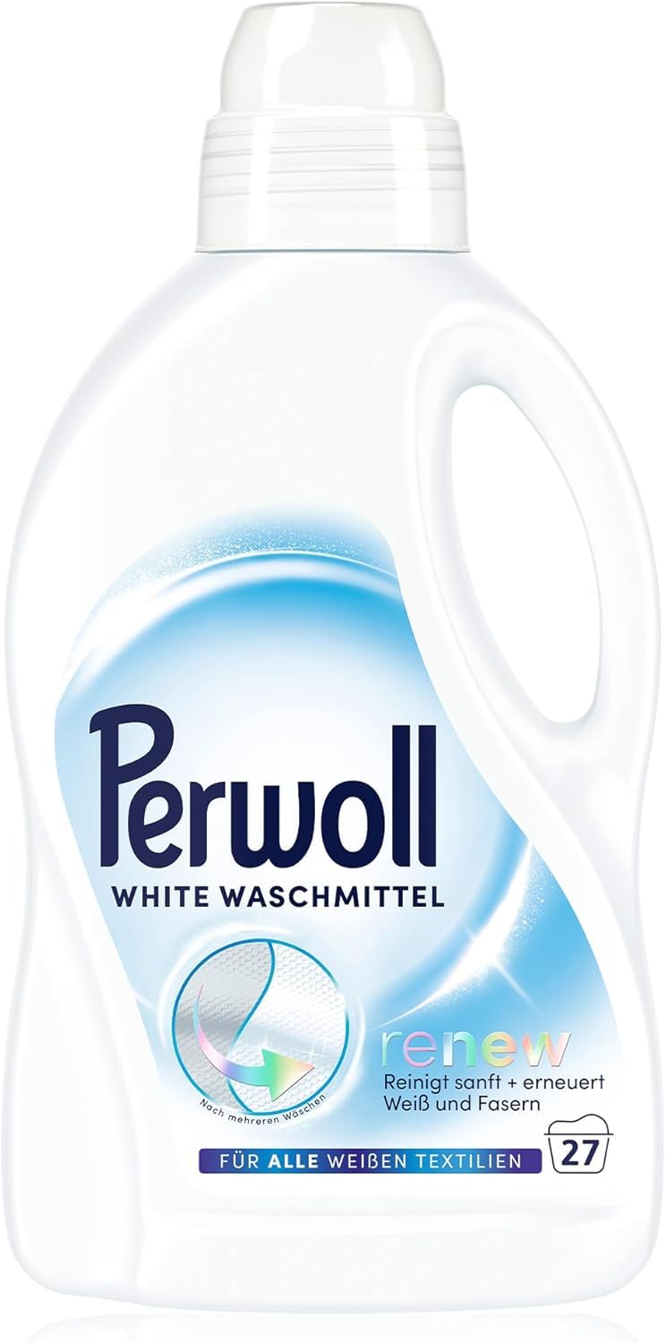 Perwoll Renew White - Liquid Detergent For White Laundry, Fine Detergent Strengthens Fibers And Improves Color Intensity (1 x 25 washes)