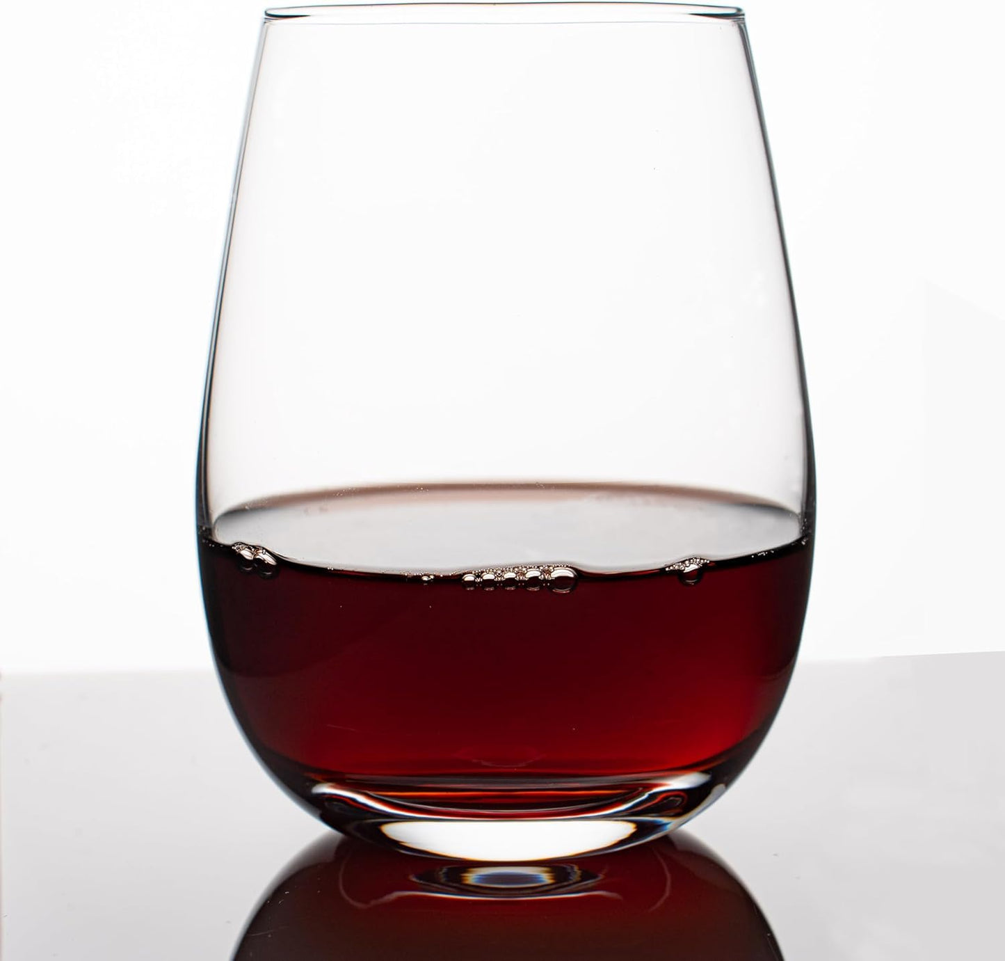 Premium Crystal Stemless Wine Glasses Set of 6, 450 ml Lead-Free Red or White Wine Glass, Water Juice Glasses, All-Purpose Beverage Cups, Clear Drinking Tumblers in Gift Box, Dishwasher Safe