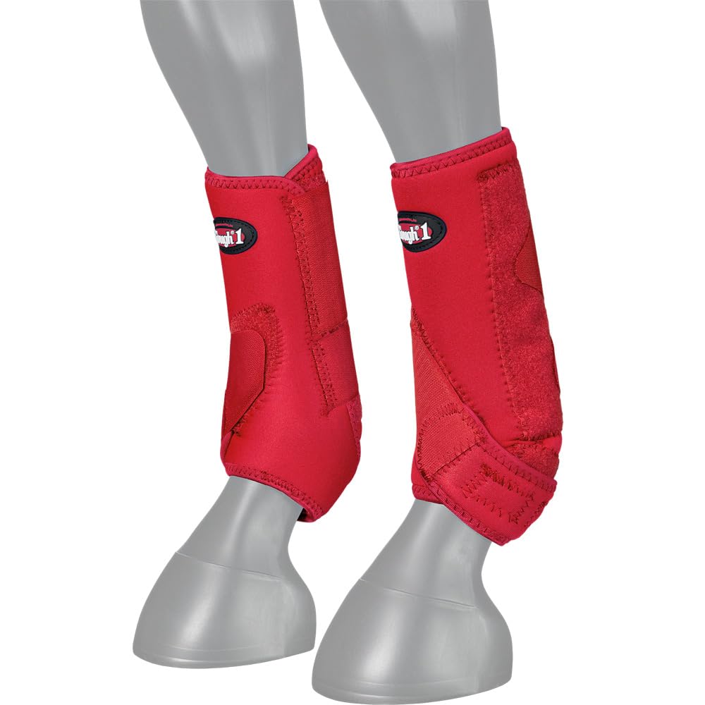 Tough 1 Economy Vented Front Sport Boots, Red, Medium