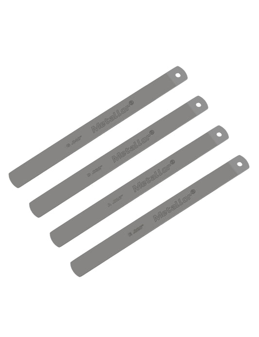 Metallor Gauged Nut Slotting File Set Edge-Cut Nut and Bridge Seating Files Stainless Steel for Guitars Violins or Other String Instruments Nut Slot Luthier Tools Repairing Tools Set of 4Pcs.