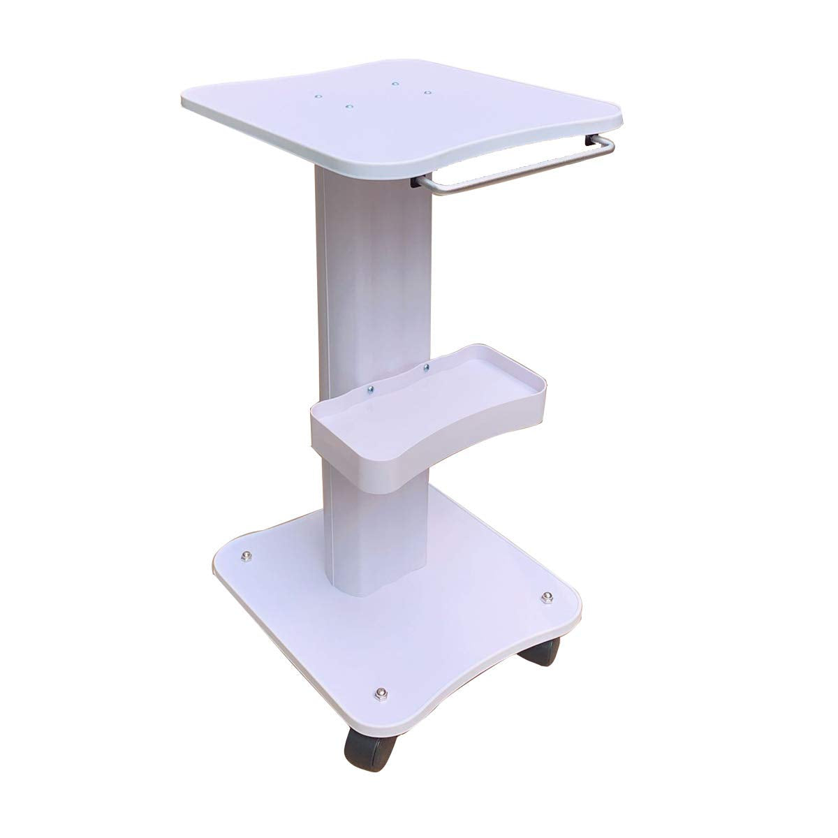 Cozyel Beauty Salon Trolley Cart with Wheels, 3 Tier Beauty Rolling Cart, Adjustable Tattoo Table Work Station, Salon Spa Rolling Trolley Stand