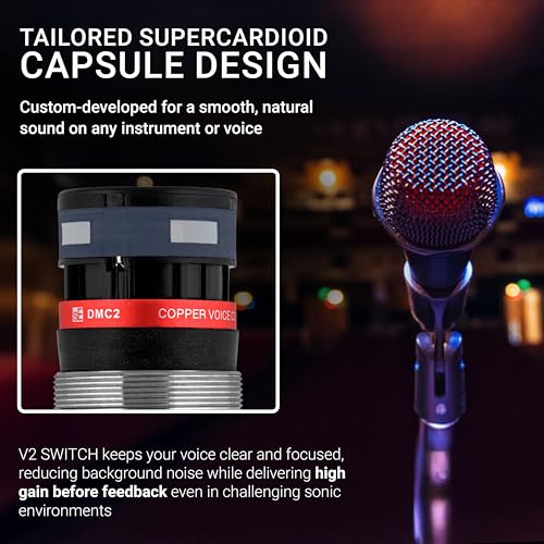 SE Electronics V2-SW Supercardioid Dynamic Handheld Microphone with On/Off Switch, Black