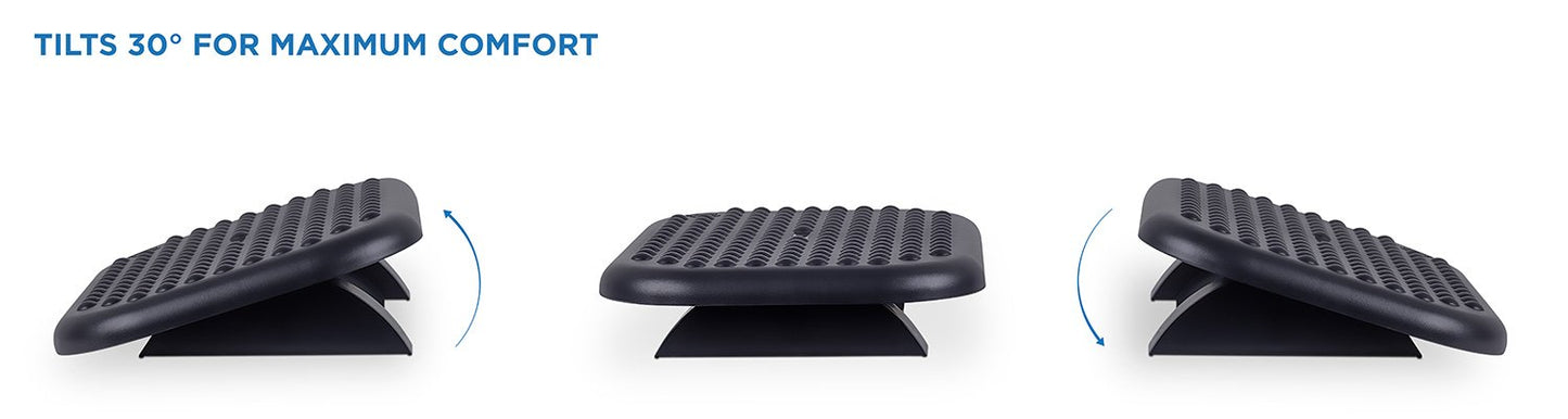 Mount-It! Under Desk Footrest Adjustable Foot Rest Under Desk with 3 Tilt Settings Up to 30°, Large Non Slip Ergonomic Office Foot Rest with Textured Massage Surface, Foot Stool for Home or Office