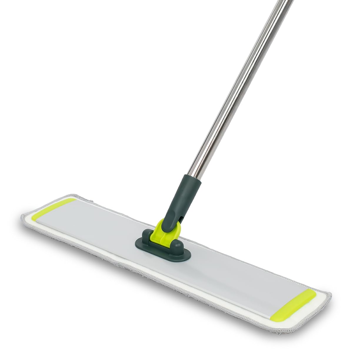 Pine-Sol Flat Microfiber Mop - Wet/Dry Floor Cleaning Tool with 2 Reusable Mopping Pads - Multi-Surface for Dusting Hardwood, Laminate, Tile - Extendable Stainless Steel Handle with Swivel Head
