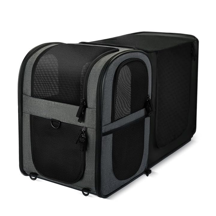 Apollo Walker Pet Carrier Backpack for Large/Small Cats and Dogs, Puppies, Safety Features and Cushion Back Support for Travel, Hiking, Outdoor Use