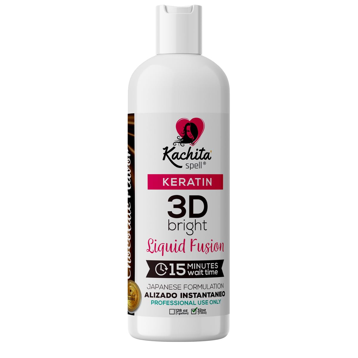 Brazilian Keratin Treatment Hair Straighteners IMPROVED FORMULA 3D Hight Bright 1L Kachita Spell Made in USA…