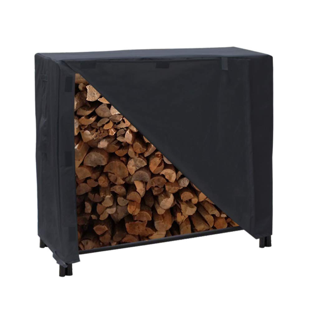 ValueHall Firewood Rack Cover 4-Foot 600D Firewood Log Rack Cover Outdoor Log Rack Cover with Toggle Cord and Hook and Loop Fastener for Secure V1C01