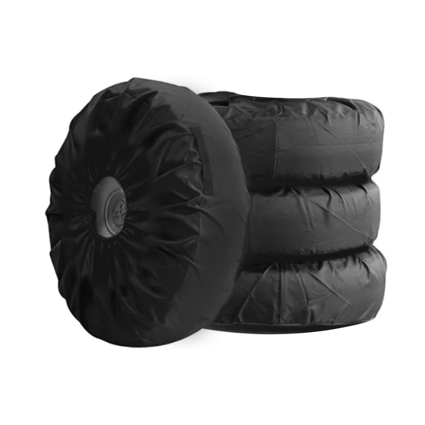 Roastove Tire Cover with Handle,420D PU Waterproof, Universal Fit 26"-28.75" Diameter, Set of 4 Bags,Black