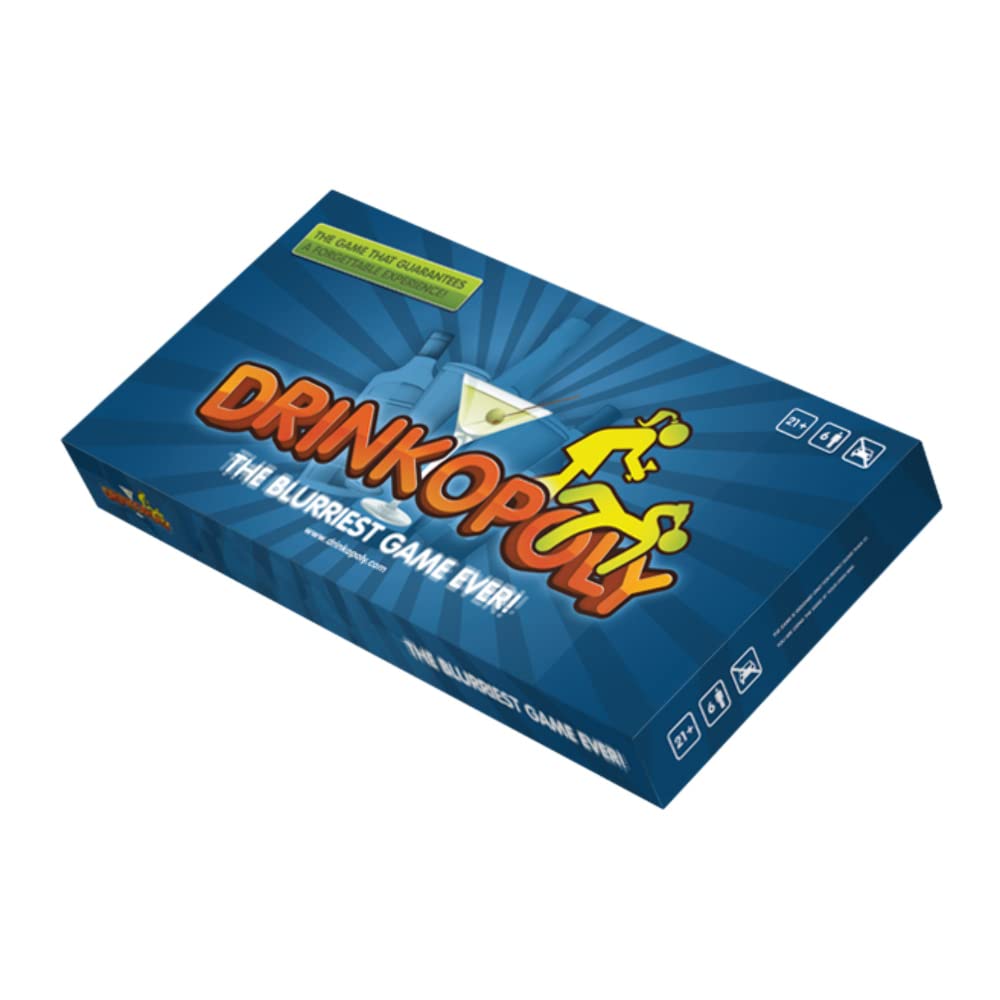 Drinkopoly – A Board Game by Crazy Dice 6-10 Players – Party Board Games 30-60 Minutes of Gameplay – Games for Game Night – for Adults Ages 21+ - English Version