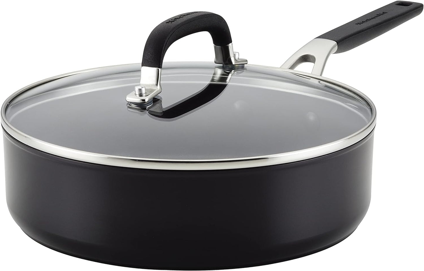 KitchenAid - Hard Anodized Nonstick Saute Pan with Lid (2.8L/3qt)