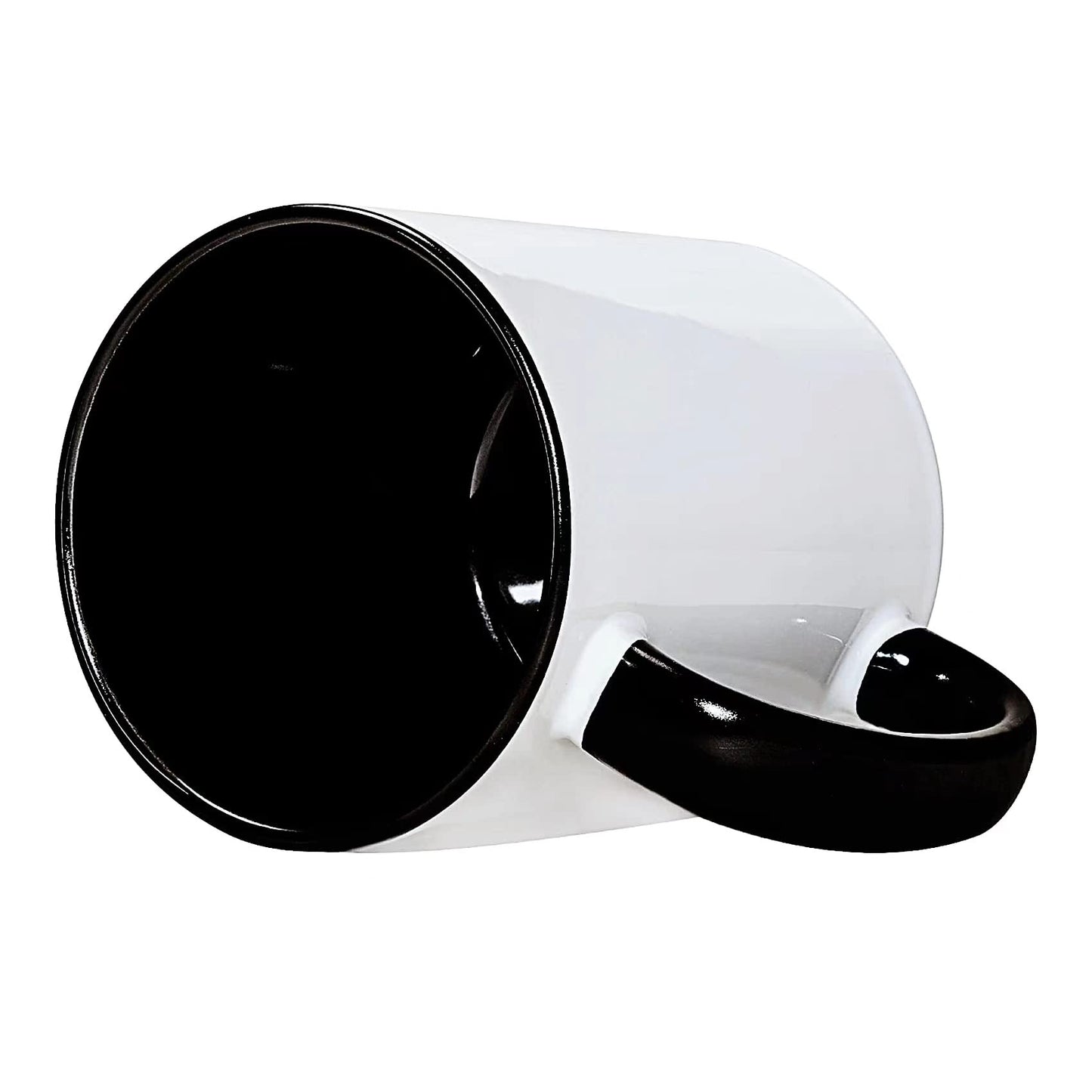 DSRTE Sublimation Blanks Mugs 11oz,Set of 12 Sublimation Blanks Coffee Mugs Ceramic Mugs with Black Handle and Inner