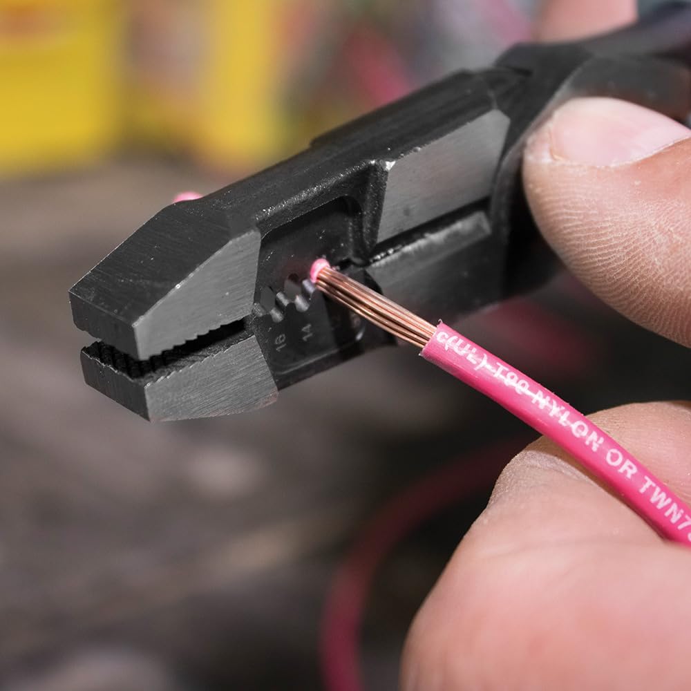 Pliers, Hybrid Multi Purpose Tool with Crimper, Bolt Shearing Holes & Stripper Klein Tools J215-8CR