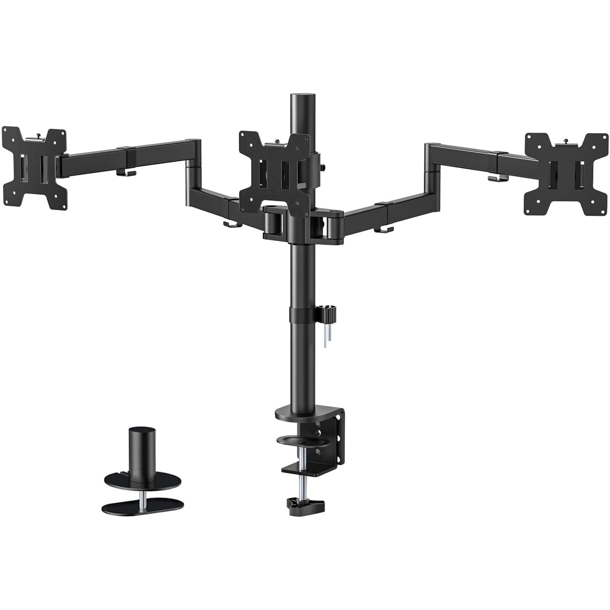 WALI Triple Monitor Mount for 13-27 Inch (M003S), Black