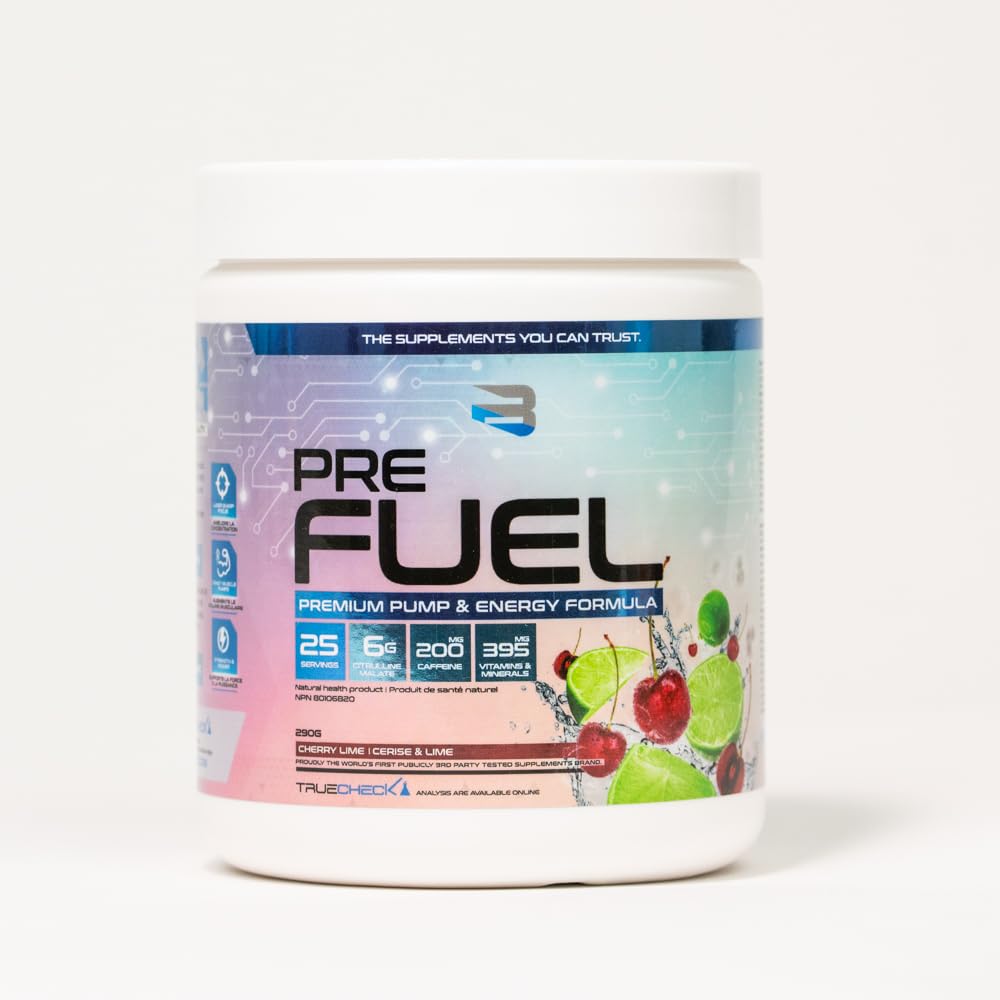 Believe Supplements Pre Fuel - Ultimate All-in-One Pre-Workout with 200mg Caffeine, Laser Focus, Muscle Fullness - Boost Energy, Endurance, and Performance - Gym and Fitness Enhancement - Alpha-GPC, Creatine, Beta-Alanine (Cherry Lime)
