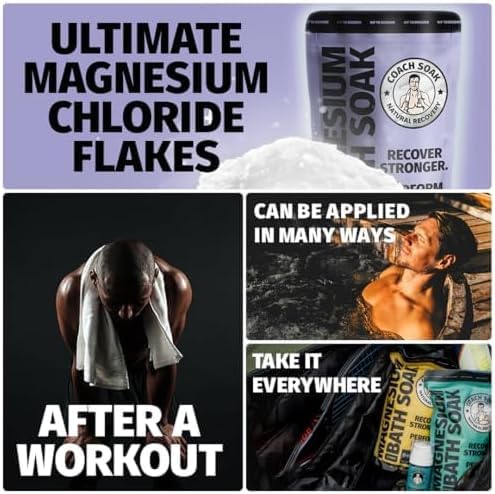 3 Pack Bundle: Coach Soak Recovery Bath Soak, Epsom Salt Bulk, Bath Salts Bulk in 3 Pack Bundle, Total of 9 Pounds (Eucalyptus, Lavender, Citrus)