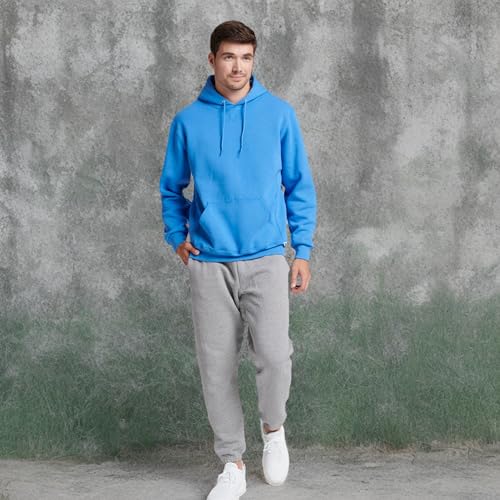 Russell Athletic Men's Dri Power Hooded Pullover Fleece Sweatshirt, Collegiate Blue, Small